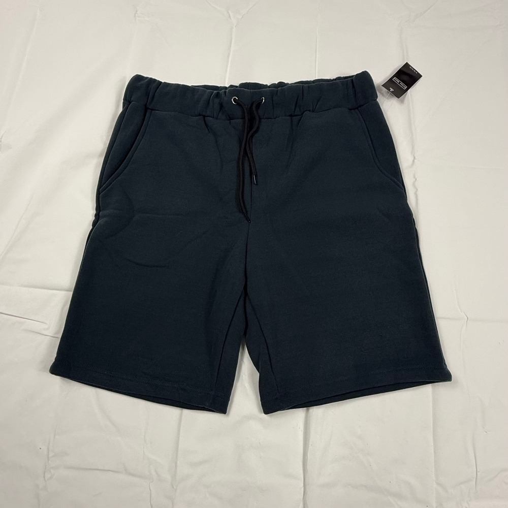 Arthur Beale Mens Navy Blue Fleece Sweat Shorts Elastic Drawstring Waist NEW